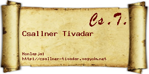 Csallner Tivadar névjegykártya