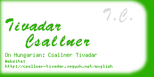 tivadar csallner business card